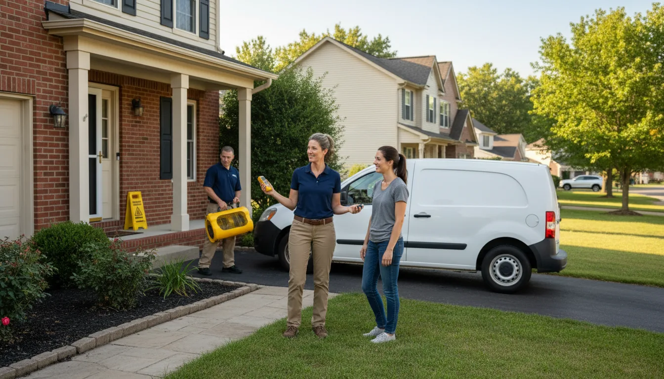 Residential water damage restoration in Mason, IL